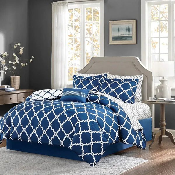 Merritt Reversible Comforter and Cotton Sheet Set by Madison Park Essentials - Gifts for You 'n Me