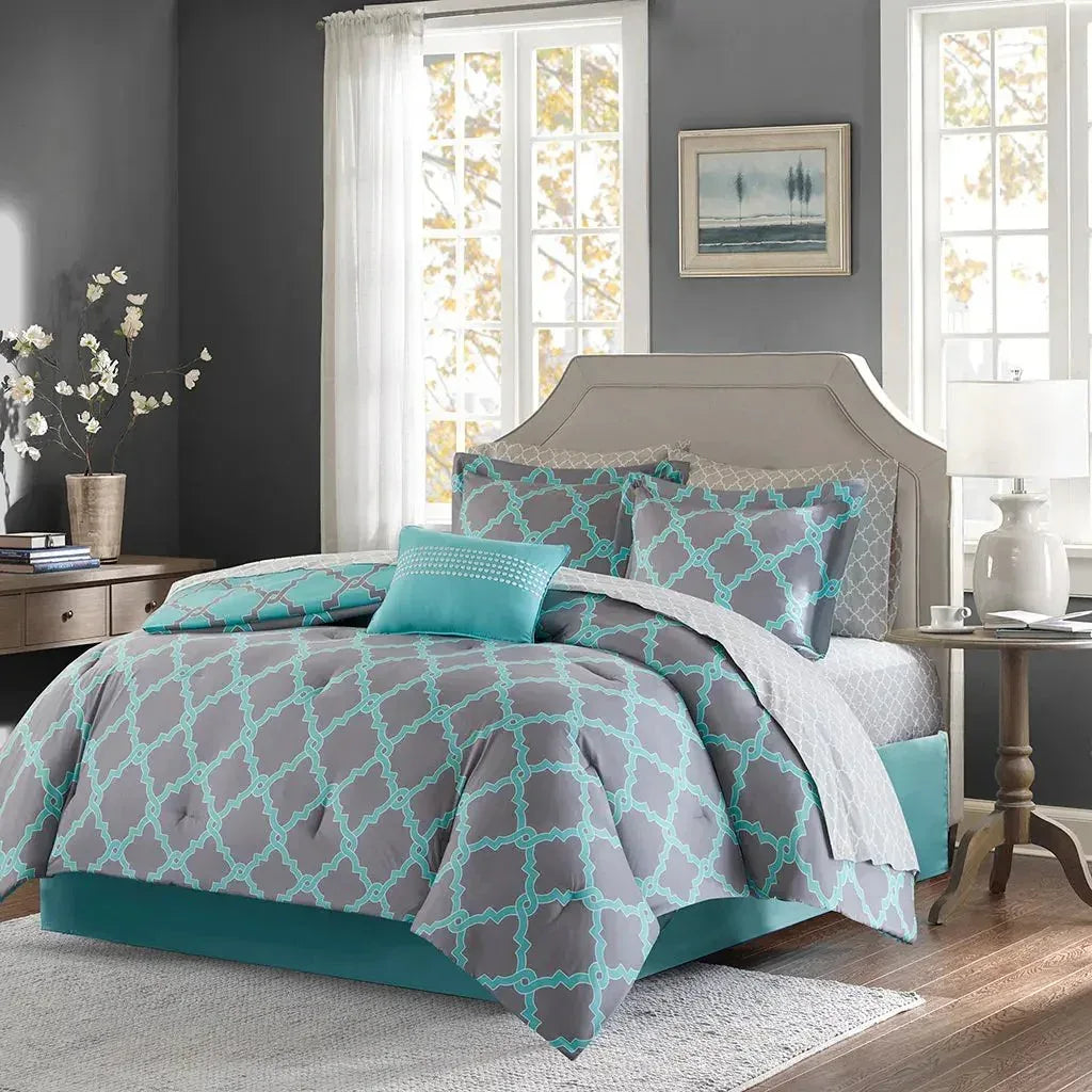 Merritt Reversible Comforter and Cotton Sheet Set by Madison Park Essentials - Gifts for You 'n Me