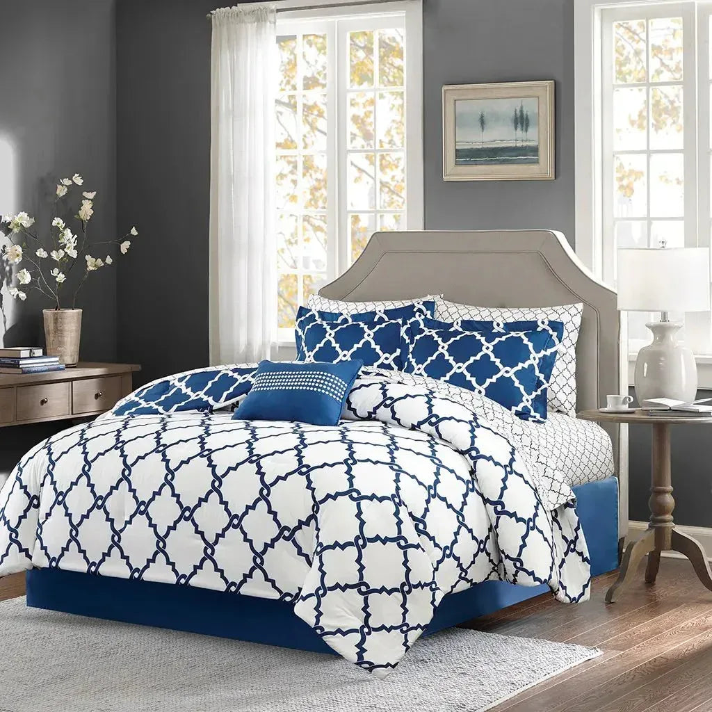 Merritt Reversible Comforter and Cotton Sheet Set by Madison Park Essentials - Gifts for You 'n Me