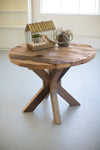 Round Recycled Wood Dining Table