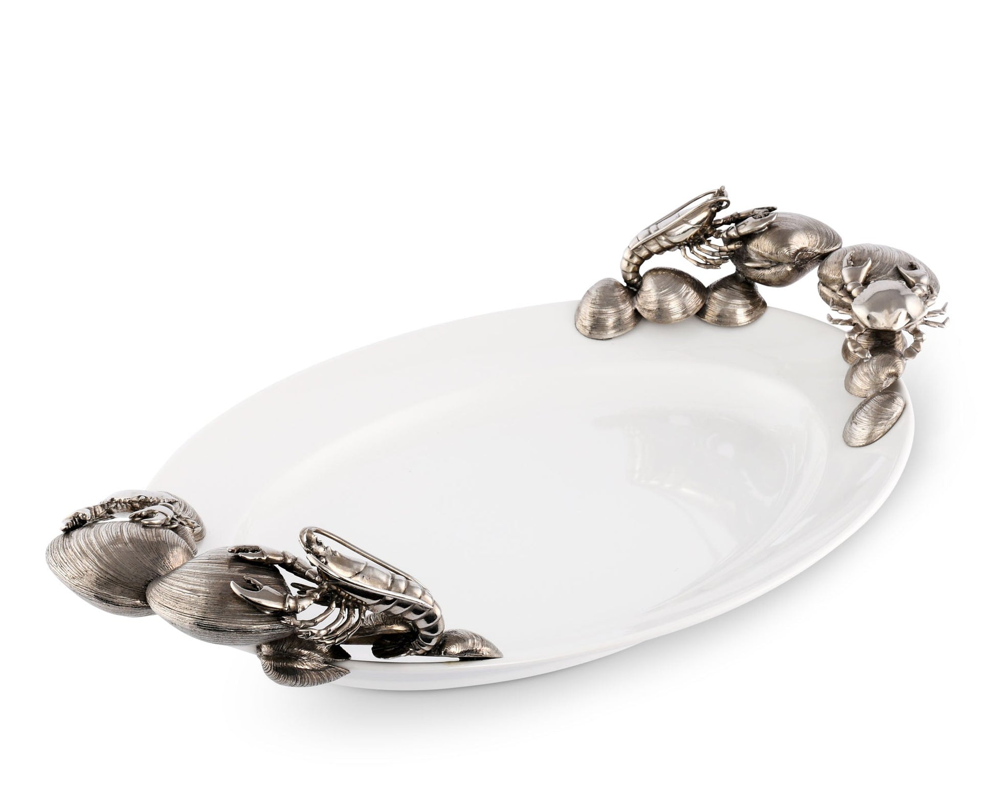 MARINE LIFE LARGE STONEWARE TRAY