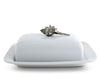 CONCH SHELL STONEWARE BUTTER DISH