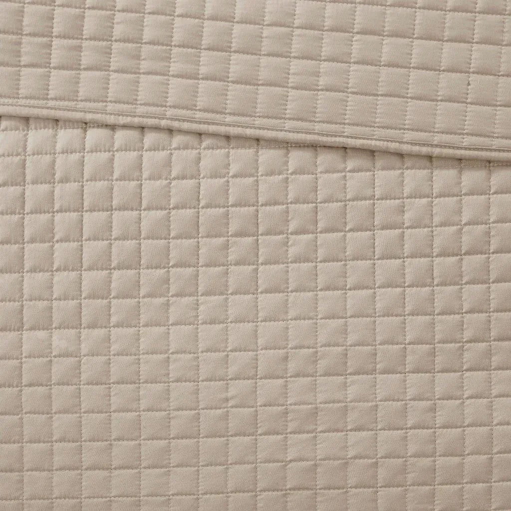 Otto 3 Piece Reversible Quilt Set - Khaki - Gifts for You 'n Me