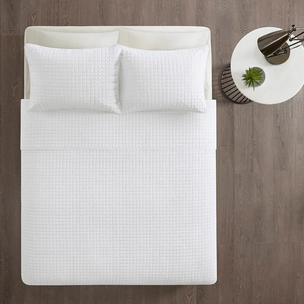 Otto 3 Piece Reversible Quilt Set - White - Gifts for You 'n Me