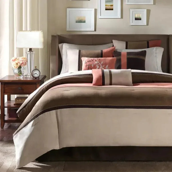 Palisades 7 Piece Faux Suede Comforter Set by Madison Park - Gifts for You 'n Me