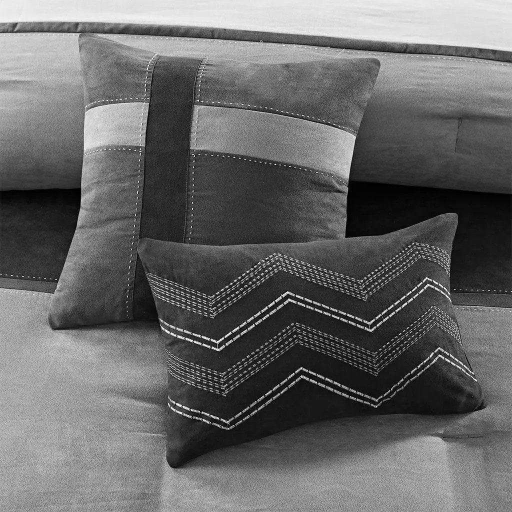 Palisades 7 Piece Faux Suede Comforter Set by Madison Park - Gifts for You 'n Me