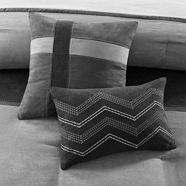Palisades 7 Piece Faux Suede Comforter Set by Madison Park - Gifts for You 'n Me