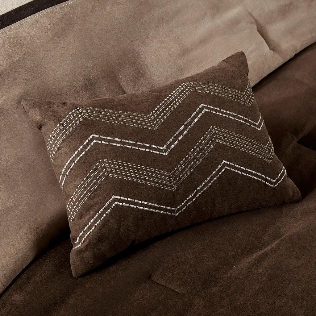 Palisades 7 Piece Faux Suede Comforter Set by Madison Park - Gifts for You 'n Me