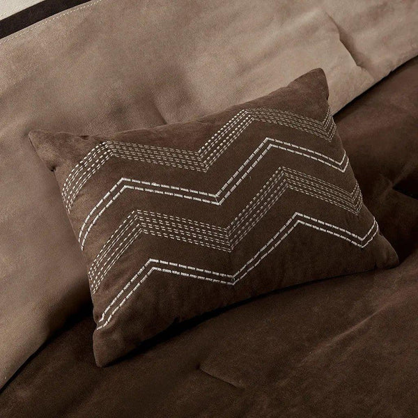 Palisades 7 Piece Faux Suede Comforter Set by Madison Park - Gifts for You 'n Me