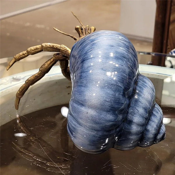Porcelain / Bronze Hermit Crab - Gifts for You 'n Me