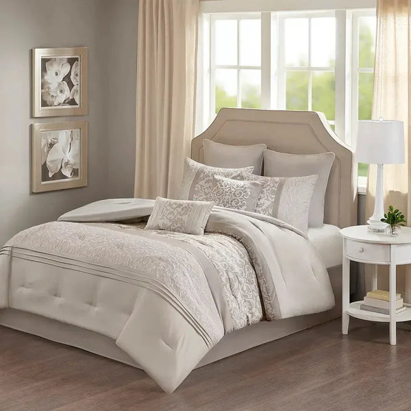 Ramsey Embroidered 8 Piece Comforter Set by 510 Design - Gifts for You 'n Me
