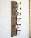 Recycled Wood & Metal Wall Rack With Six Wire Storage Baskets - KALALOU