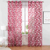 Red Window Sheer Curtains Panel, Tbilisi