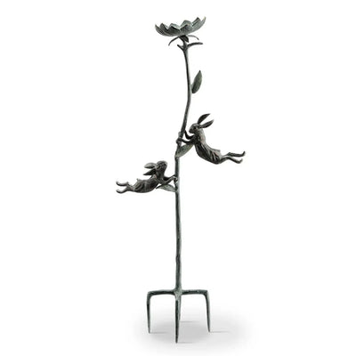 Rowdy Rabbit Pair Birdfeeder with Stake
