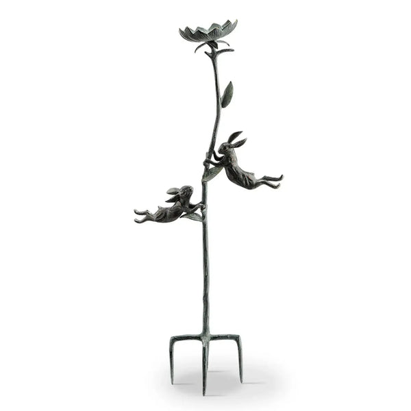 Rowdy Rabbit Pair Birdfeeder with Stake - Gifts for You 'n Me