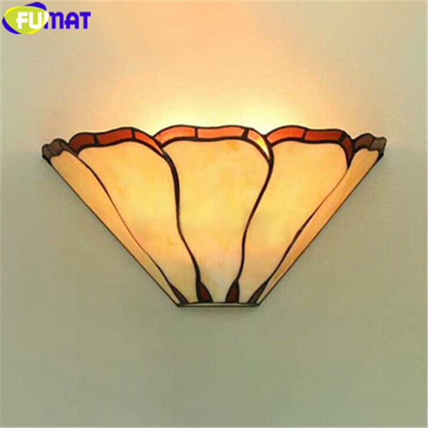 Tiffany Wall Lamp Stained Glass Porch Light Nordic Classical Oil Painting Art Decor Wall Lamp Mirror Courtyard Wall Lighting