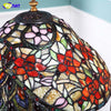 FUMAT European Style Pastoral Table Lamps Vintage Creative Art Stained Glass Stand Lights Tiffany Floral Shade Table Lights