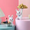 Home Tray Sculpture Rabbit Storage Ornaments,Living Room Decoration Tabletop Fruit Plate,TV Cabinet Decor Sculpture Resin Crafts