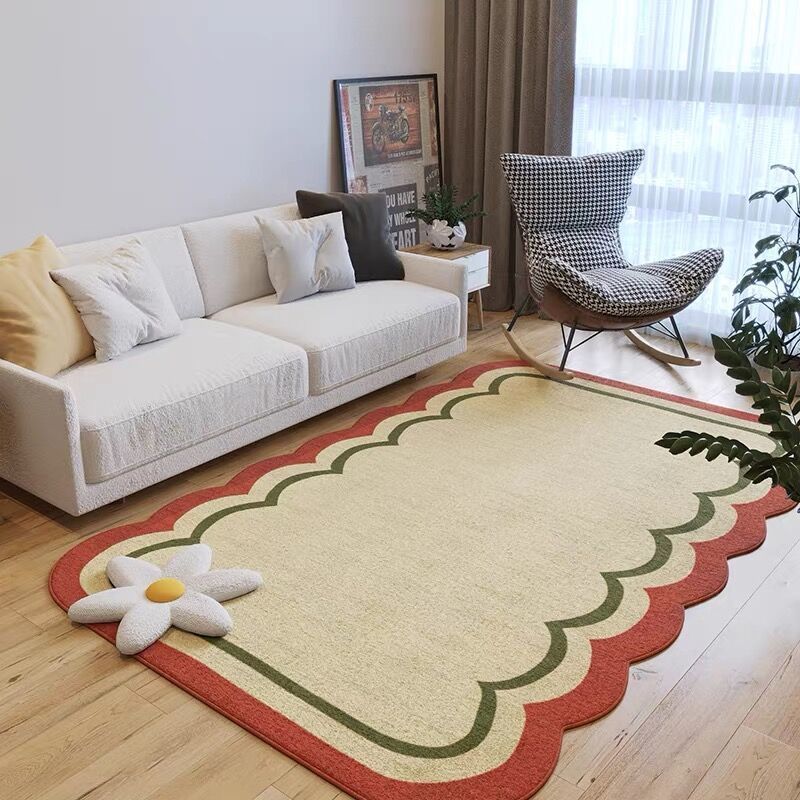 Simple Irregular Living Room Large Area Carpet Girly Bedroom Decor Plush Carpets Studio Lounge Rug Thickened Non-slip Floor Mat