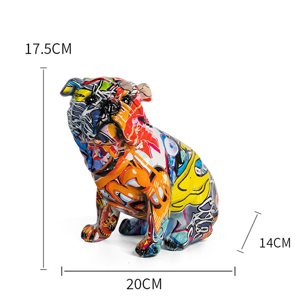 Dog Sculpture Home Living Room Decor Accessories,Animal French Bulldog Figurines Decoration,Bulldog Statue Table Ornaments - Gifts for You 'n Me
