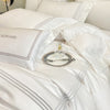 100%Cotton Bedding Set Home Textile Three Lines Embroidery Luxurious Pillowcase Sheet Quilt Cover Twin/Queen/Single Bed