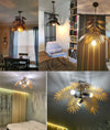 Modern Loft coconut tree leaf chandelier E27 industrial creative hanging lamp for living room restaurant bedroom lobby hotel