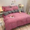 White Pink Bedding Set Nordic Boys Girls Single Double Queen Size Flat Sheet Duvet Cover No Fillings Pillowcase Home Textile