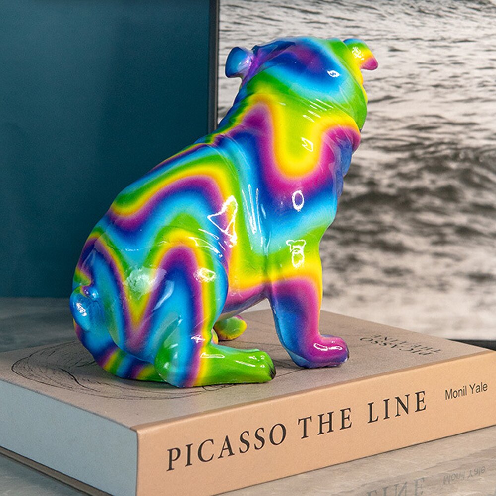 Dog Sculpture Home Living Room Decor Accessories,Animal French Bulldog Figurines Decoration,Bulldog Statue Table Ornaments - Gifts for You 'n Me
