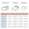 JUSTCHIC 4pcs Bedding Set Simple Solid Color Polyester Duvet Cover Bed Sheet Pillowcase AB Version Design Single Queen Size
