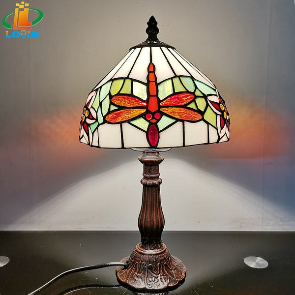 Nordic Sunflowers Pastoral Retro Desk Lamp Tiffany Glass Wedding Gifts Lighting Bedroom Bedside Reading Light Personality