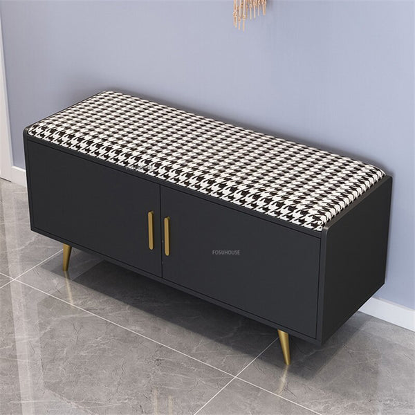 Nordic Home Shoe Cabinets Shoe Changing Stool for Living Room Furniture Modern Simple Dorm Room Bench Storage Shoe Rack Shelf