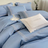 100%Cotton Bedding Set Home Textile Three Lines Embroidery Luxurious Pillowcase Sheet Quilt Cover Twin/Queen/Single Bed