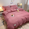 White Pink Bedding Set Nordic Boys Girls Single Double Queen Size Flat Sheet Duvet Cover No Fillings Pillowcase Home Textile