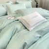 100%Cotton Bedding Set Home Textile Three Lines Embroidery Luxurious Pillowcase Sheet Quilt Cover Twin/Queen/Single Bed