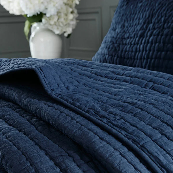 Serene 3 Piece Hand Quilted Cotton Quilt Set - Blue - Gifts for You 'n Me