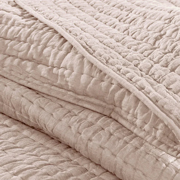 Serene 3 Piece Hand Quilted Cotton Quilt Set - Blush - Gifts for You 'n Me