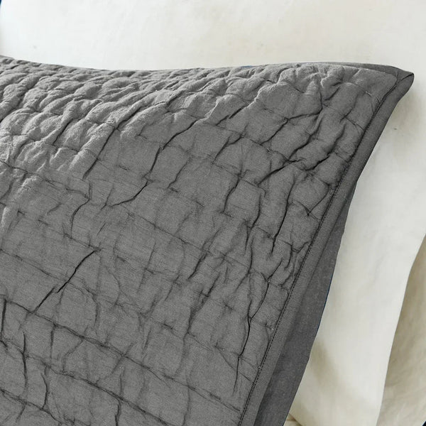 Serene 3 Piece Hand Quilted Cotton Quilt Set - Grey - Gifts for You 'n Me
