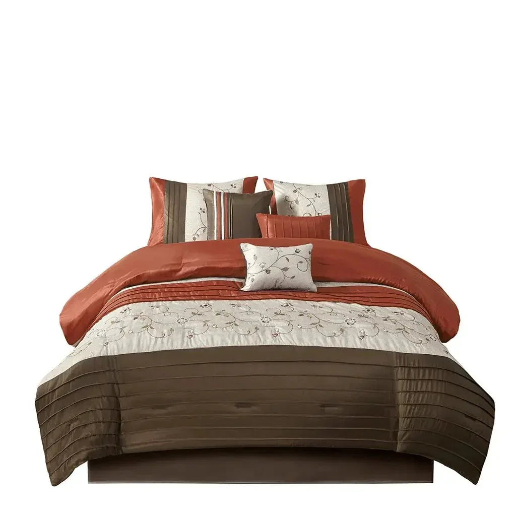 Serene Embroidered 7 Piece Comforter Set by Madison Park - Gifts for You 'n Me