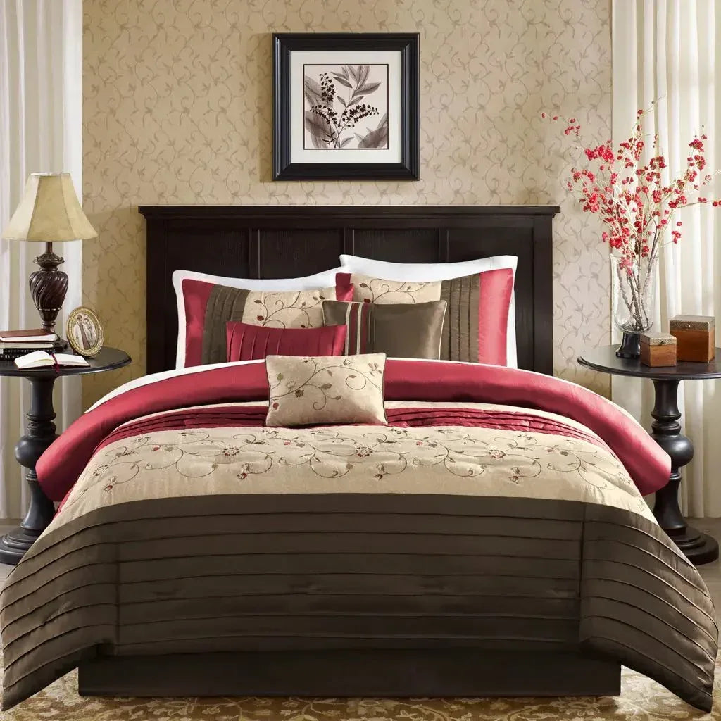 Serene Embroidered 7 Piece Comforter Set by Madison Park - Gifts for You 'n Me