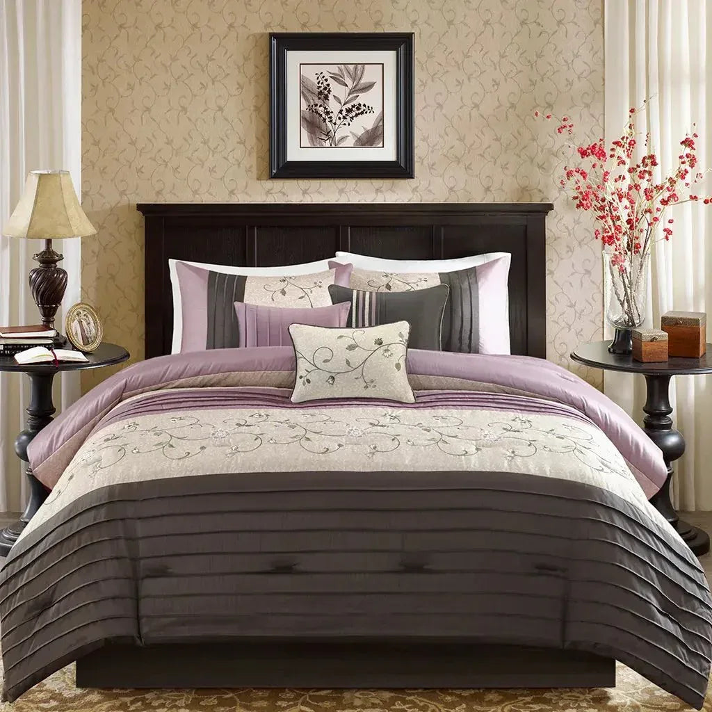 Serene Embroidered 7 Piece Comforter Set by Madison Park - Gifts for You 'n Me