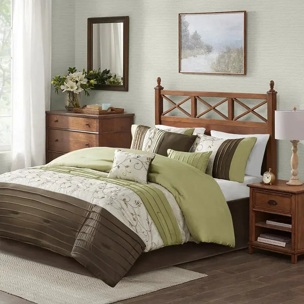 Serene Embroidered 7 Piece Comforter Set by Madison Park - Gifts for You 'n Me