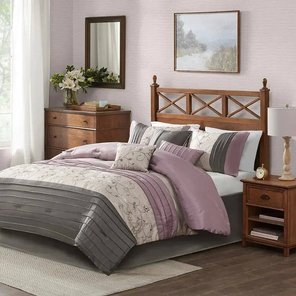 Serene Embroidered 7 Piece Comforter Set by Madison Park - Gifts for You 'n Me