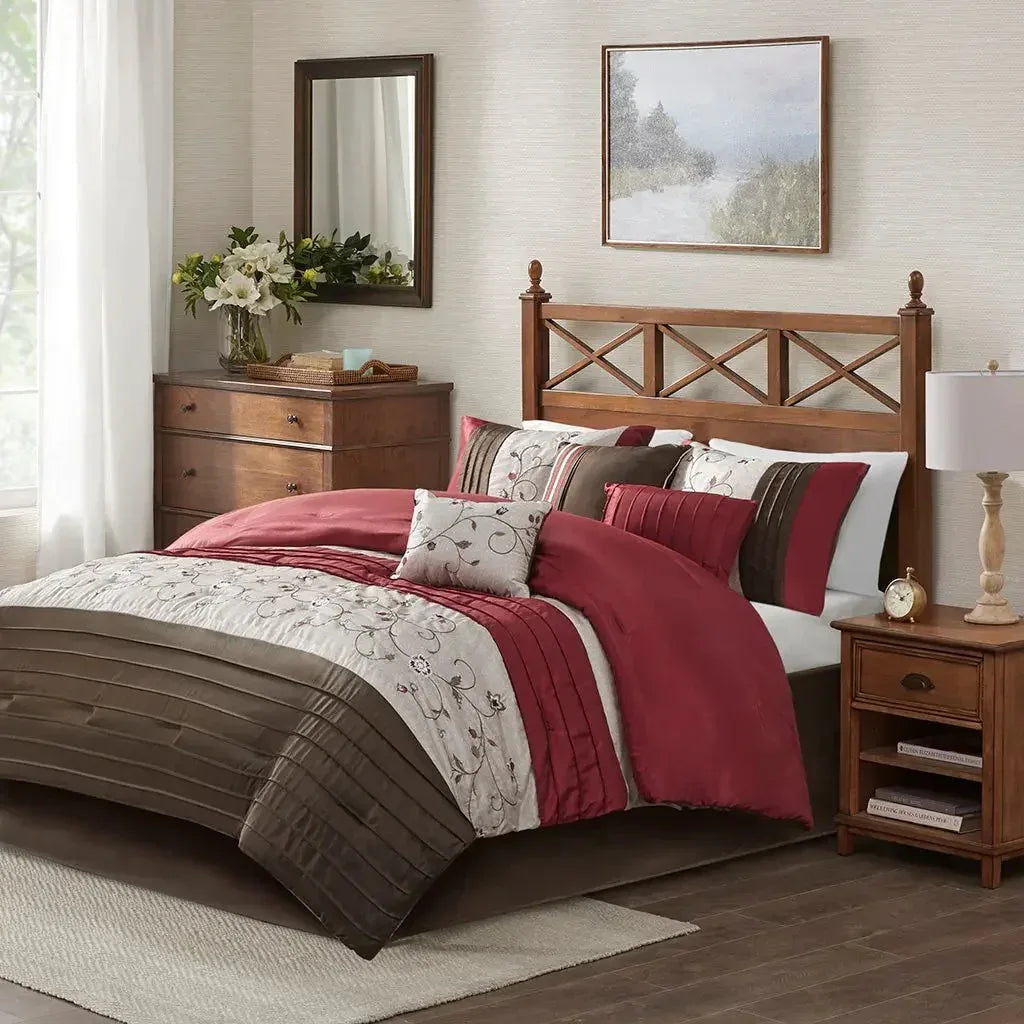 Serene Embroidered 7 Piece Comforter Set by Madison Park - Gifts for You 'n Me