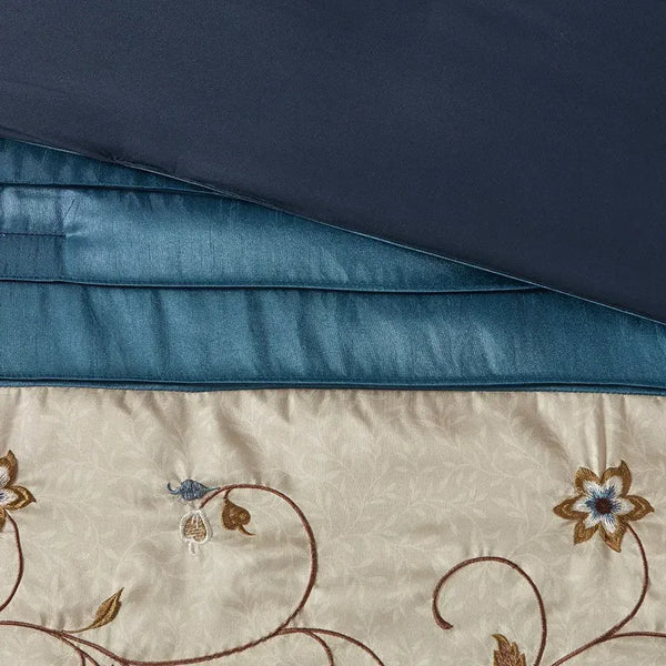 Serene Embroidered 7 Piece Comforter Set by Madison Park - Gifts for You 'n Me