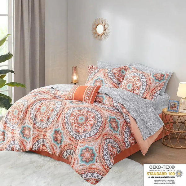 Serenity Comforter Set with Cotton Bed Sheets by Madison Park Essentials - Gifts for You 'n Me