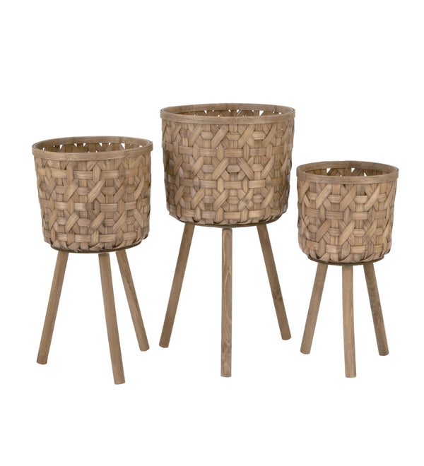 Set of 3 Bamboo Storage Bins