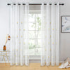 Sheer Curtain Panel White Window Treatments - Dolce Mela - Calabria 60x100