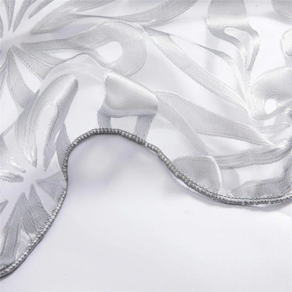 Sheer Curtain Panel White Window Treatments - Dolce Mela - Hamburg 60x100