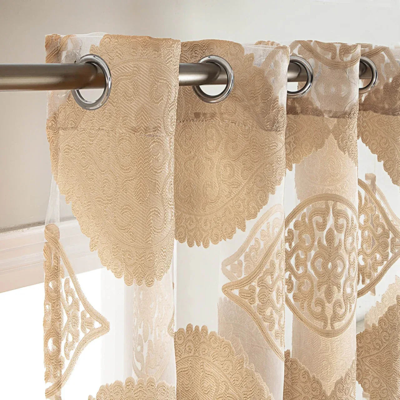 Sheer Curtain Panel Window Treatment - Dolce Mela - Chrysus 60x100