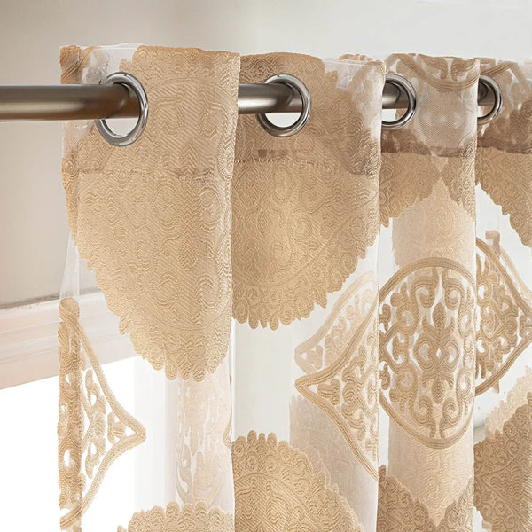 Sheer Curtain Panel Window Treatment - Dolce Mela - Chrysus 60x100